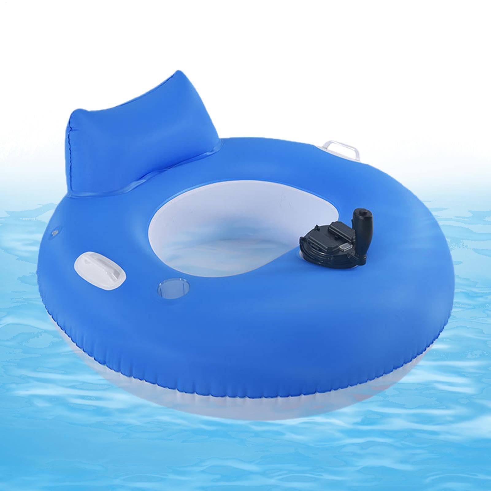 Motorized Inflatable Pool Float, Built-in Electric Propeller with Backrest, Paddling Fatigue Relief, Foldable Rechargeable Stable, for Adults, Pool Party Lake Water Park Use