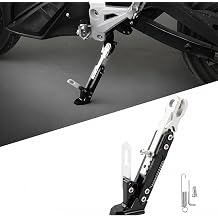 Motorcycle Kickstand for Honda CB Unicorn 2011-2019, Adjustable Side Stand Parking Kick Stand Height Motorcycle Kickstand Foot Support Replacement Stable,B/Silver