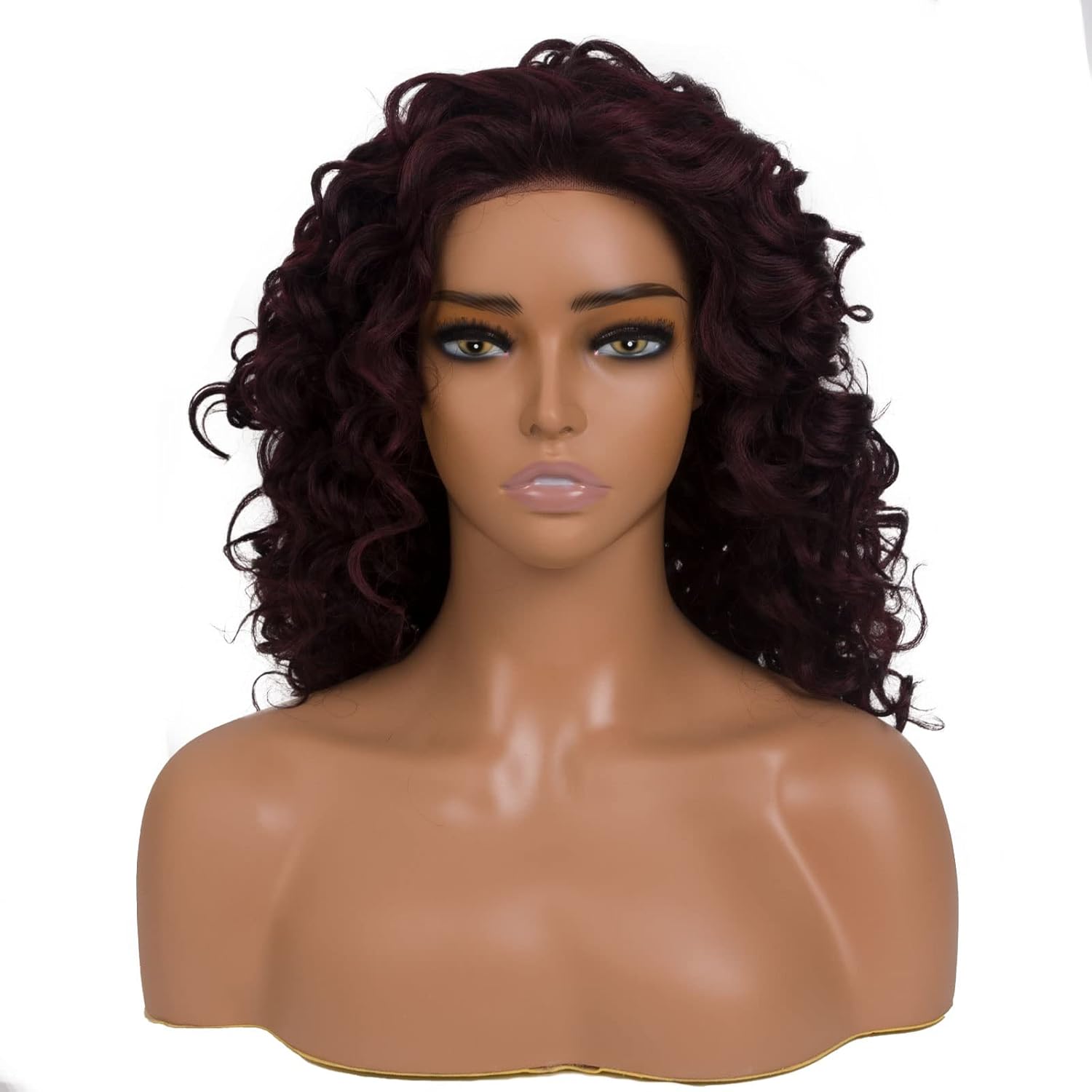 OMCHIC Female Mannequin Head with Shoulders Manikin Wig