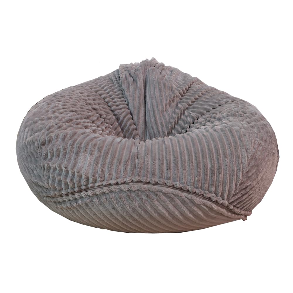 Bestenrose Cover without filler Bean Bag Cover Bean Bags Chair without Filling Stuffed Animal Storage Washable Soft Plush Sofa Cover (Light grey