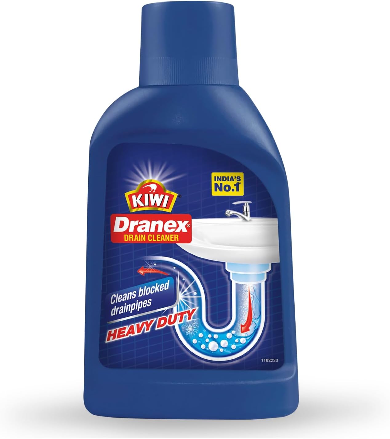 Kiwi Mr. Muscle Kiwi Dranex Drain Cleaner Powder, 375g | Removes Clogs, Blockages in Washbasin, Septic Tank, Sinks, Pipes in Just 30 Minutes