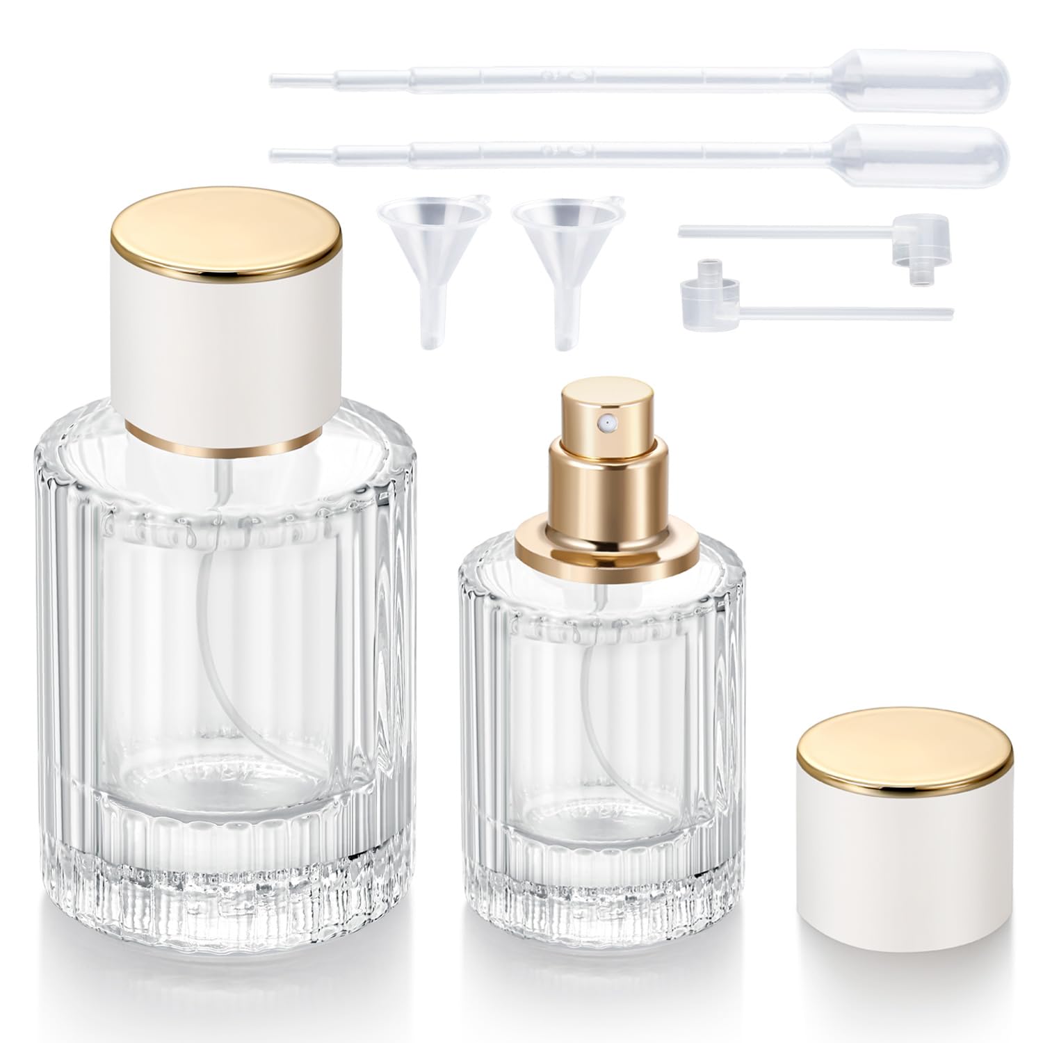 Photo 1 of Jxcmeng 2 Pack Glass Spray Bottles 30ml/50ml Refillable Mist Atomizer