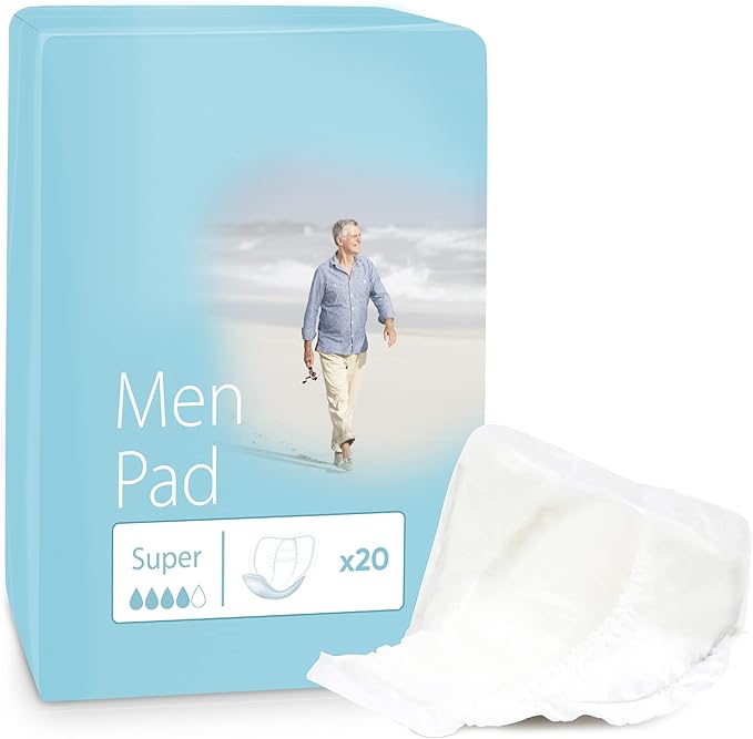 20 x Incontinence Pads Men with Adhesive Strip Provides Extra