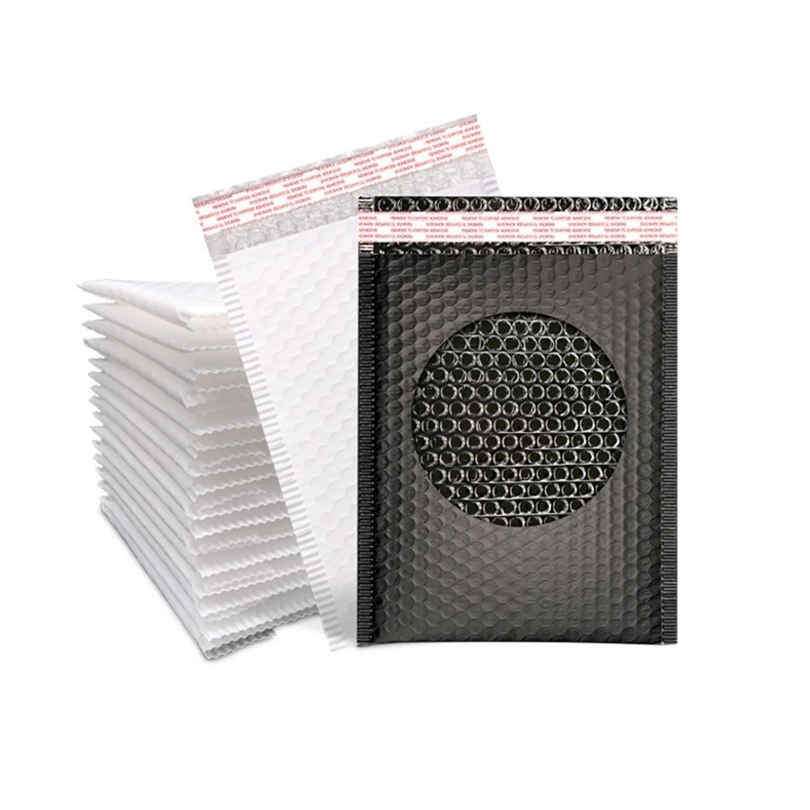 Buste a bolle d'aria, sacchetti per imballaggio, Pluriball 18 dimensioni Nero Poly Bubble Mailer Busta imbottita Busta autosigillante Busta a bolle Busta di spedizione Buste di stoccaggio Buste da 10