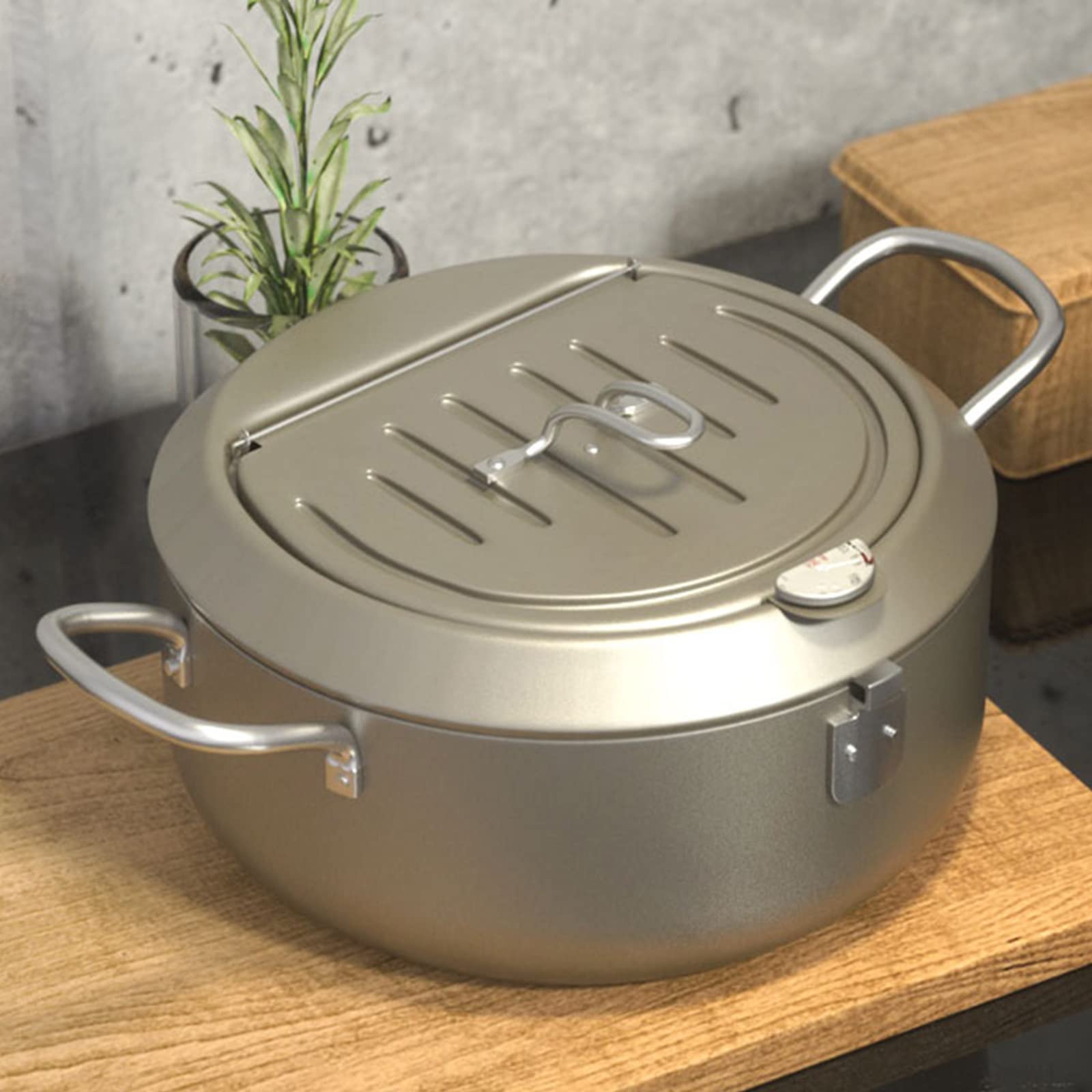 Buy Tempura Deep Fryer Pot, Japanese Style Deep Frying Pan with