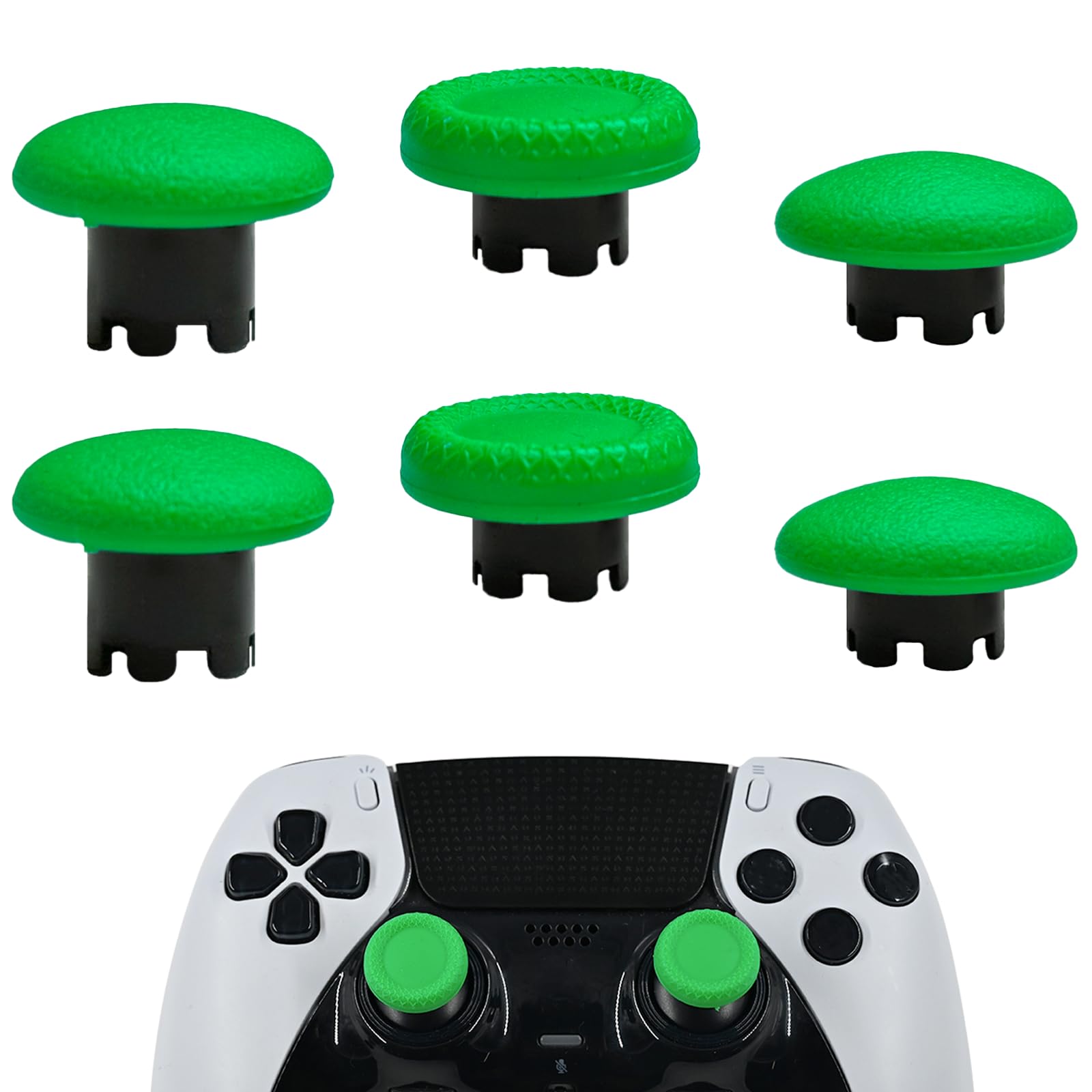6in1 Edge Controller Thumbsticks for PS5 Dualsense Edge Controller(Green)