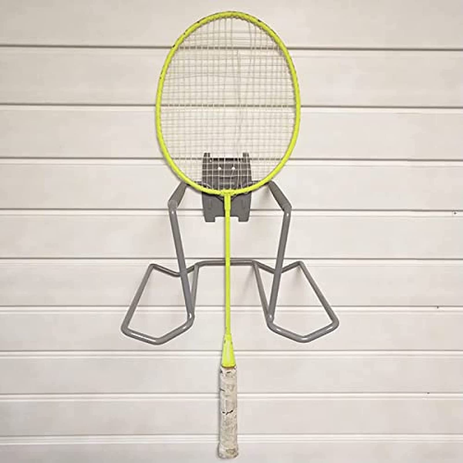 Rastrelliera per racchette da tennis, organizer per attrezzature sportive per racchette da badminton e tennis, contiene sei palline e quattro racchette