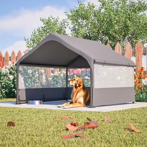 Dog Shade Shelter Outdoor Canopy Pet Tent Gray