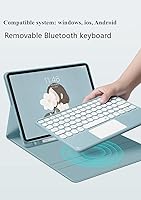 Vista 5 de Funda con teclado para iPad Air2 - Touchpad, magnético, Bluetooth desmontable, funda inteligente delgada para iPad 5ª/6ª generación de 9.7 pulgadas