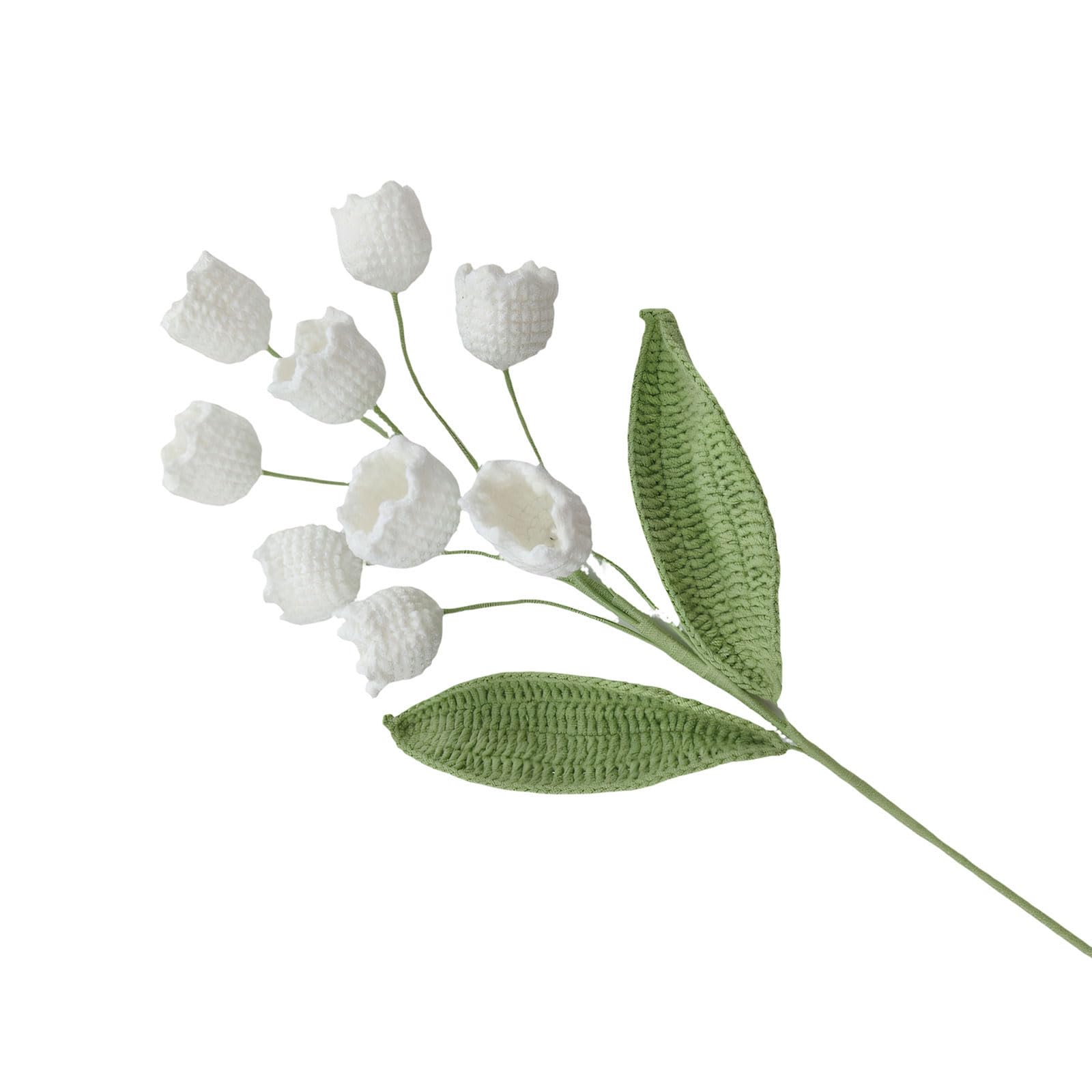 Xjdzineq 9Pieces Artificial Crochet Lilies of the Valley Bouquets Wool Flower for Home Decors Gift Wedding Centerpieces Artificial Hanging Flower
