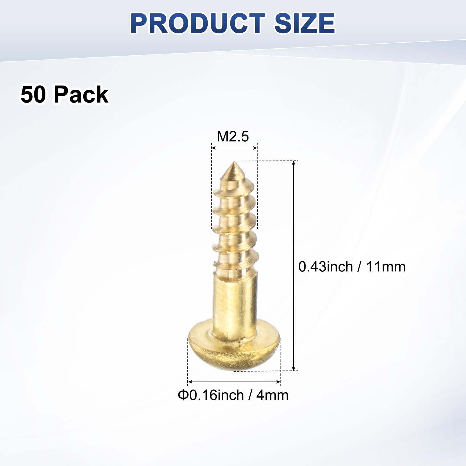 M METERXITY 50-Pack Wood Screws - Image 3