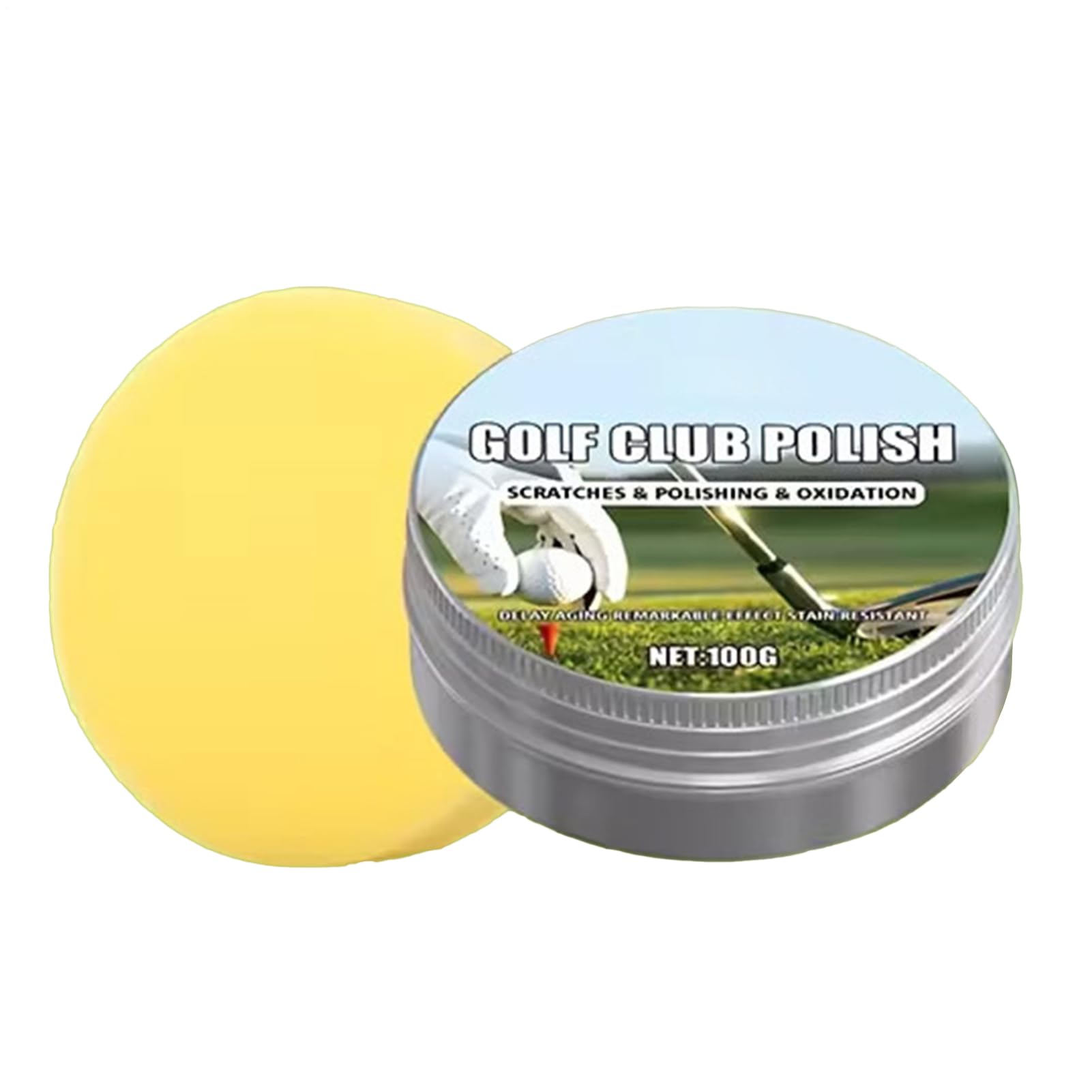 Golf Club Scratch Remover - 100g Repair Paste Polishing Wax Kit, Iron Driver Putter Scuff Cleaner, Metal Shine Restorer Buffing Compound Maintenance Supply | for Golfers Men Women Enthusiasts