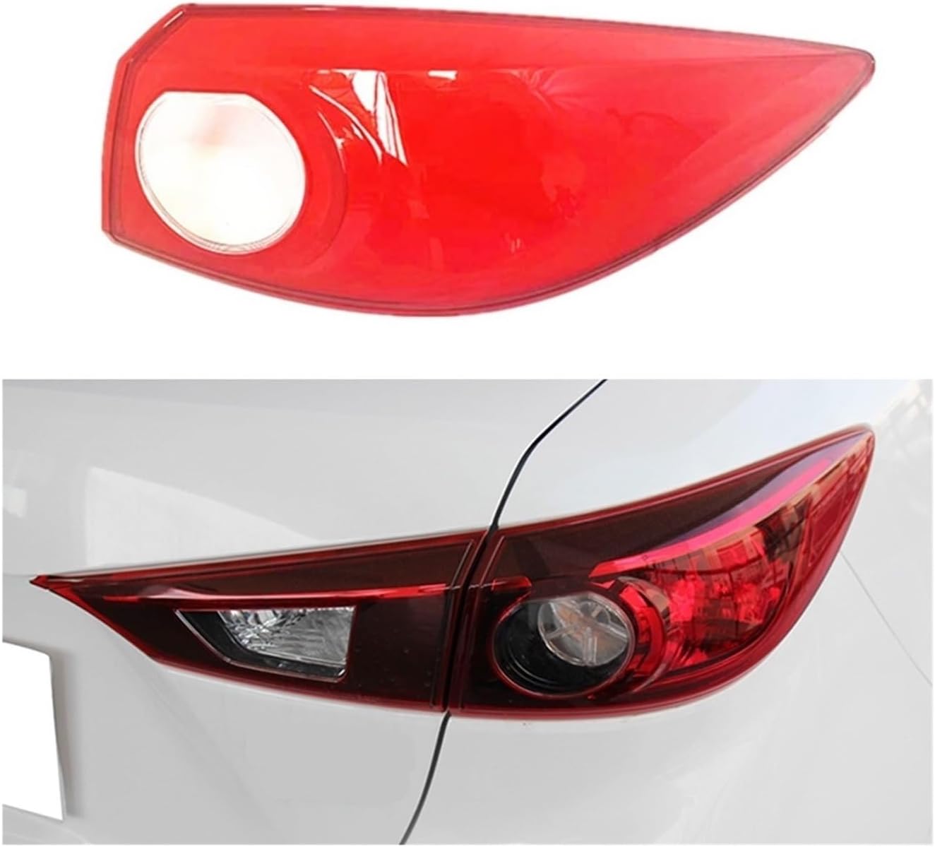 Compatible For Mazda 3 Axela Sedan 2014 2015 2016 Car Rear Taillight Shell Brake Lights Shell Auto Rear Lamp Shell Cover Mask Lampshade(Outside A Pair)