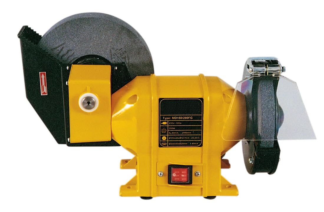 Mole Per Smerigliatrice Da Banco 150mm - 2 Pezzi In Ossido Di Alluminio, Grana 36 E 60, Foro 12.7mm - Foto 11