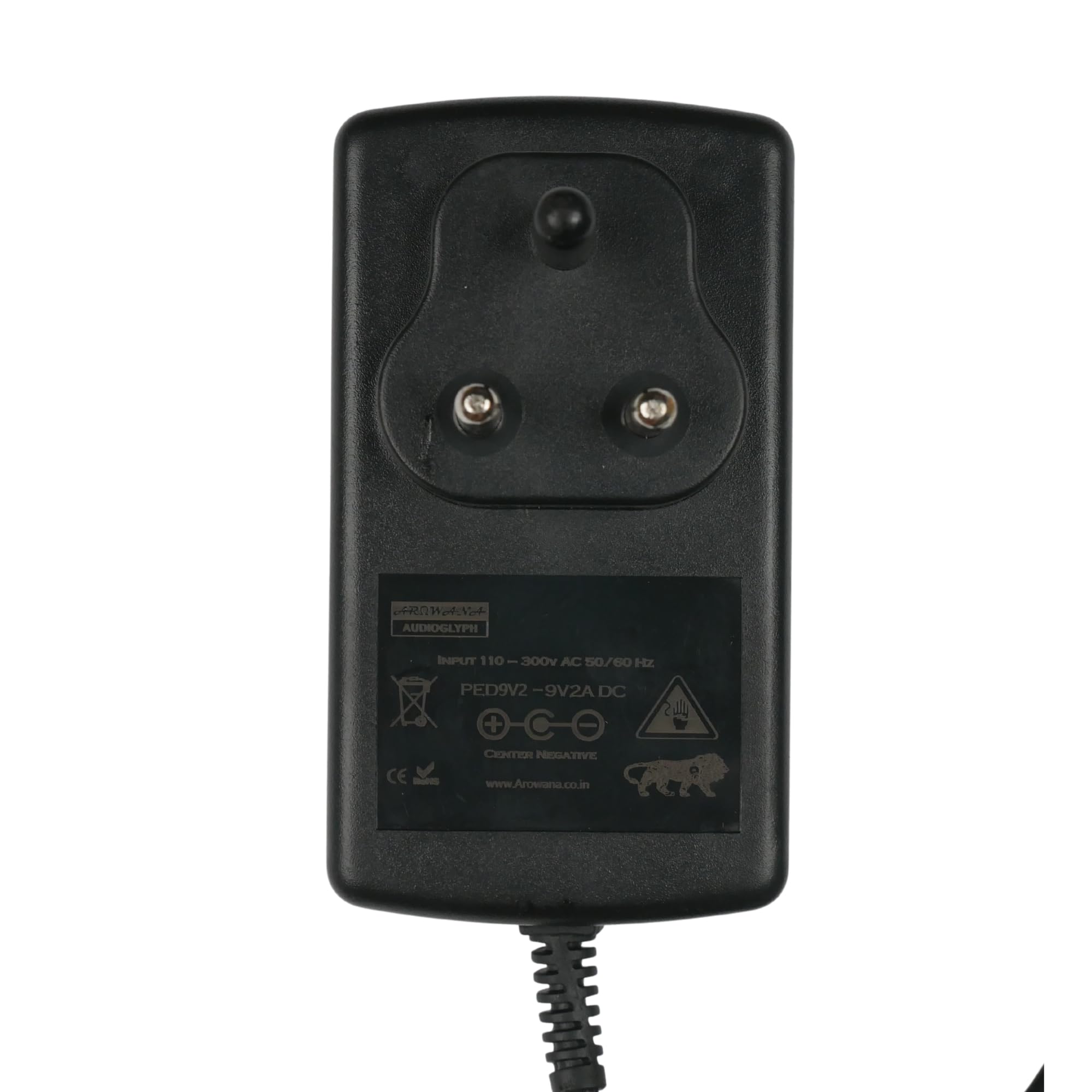Arowana Audioglyph Ped9V2 9V 2A Center Negative Studio Grade Power Supply for Guitar Pedals Processors and amp sim Right Angle 5.5 2.1 to 5.5 2.5 Hybrid Jack with Noise Elimination and ferrite core-image-41
