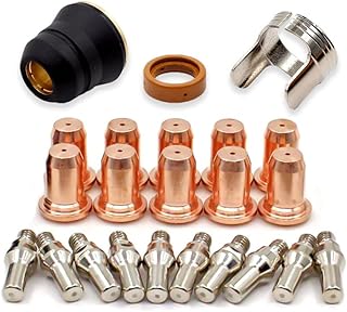VCFDZCFD 23pcs IPT60 IPT40 Plasma Cutter Consumables 1.0mm 0.039'' Plasma Cutter Accessories for CUT 55MP, CUT55 NHF, CUT65DS Cutter