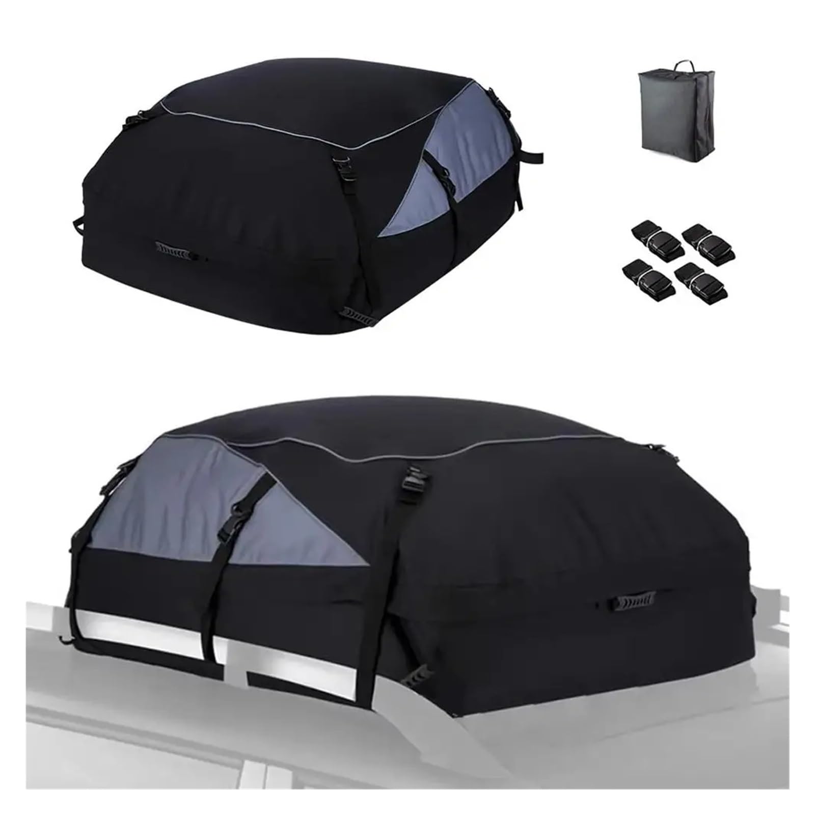 Dach Rack Gepäck Auto-Frachtdachtasche Wasserdicht Für Dachgepäckträger Aufbewahrungstasche 600D Oxford Für SUV Van Faltbare Dachtaschen Dachträger(B)