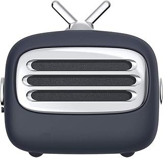 Portable DVD Player Retro Nostalgic Bluetooth Speaker Mini Bluetooth Speaker Nostalgic Subwoofer 3D Stereo Surround Stereo Hifi Sound Effect Usb Assist Swivel Screen for Car and Kids, Dual Stereo Spea