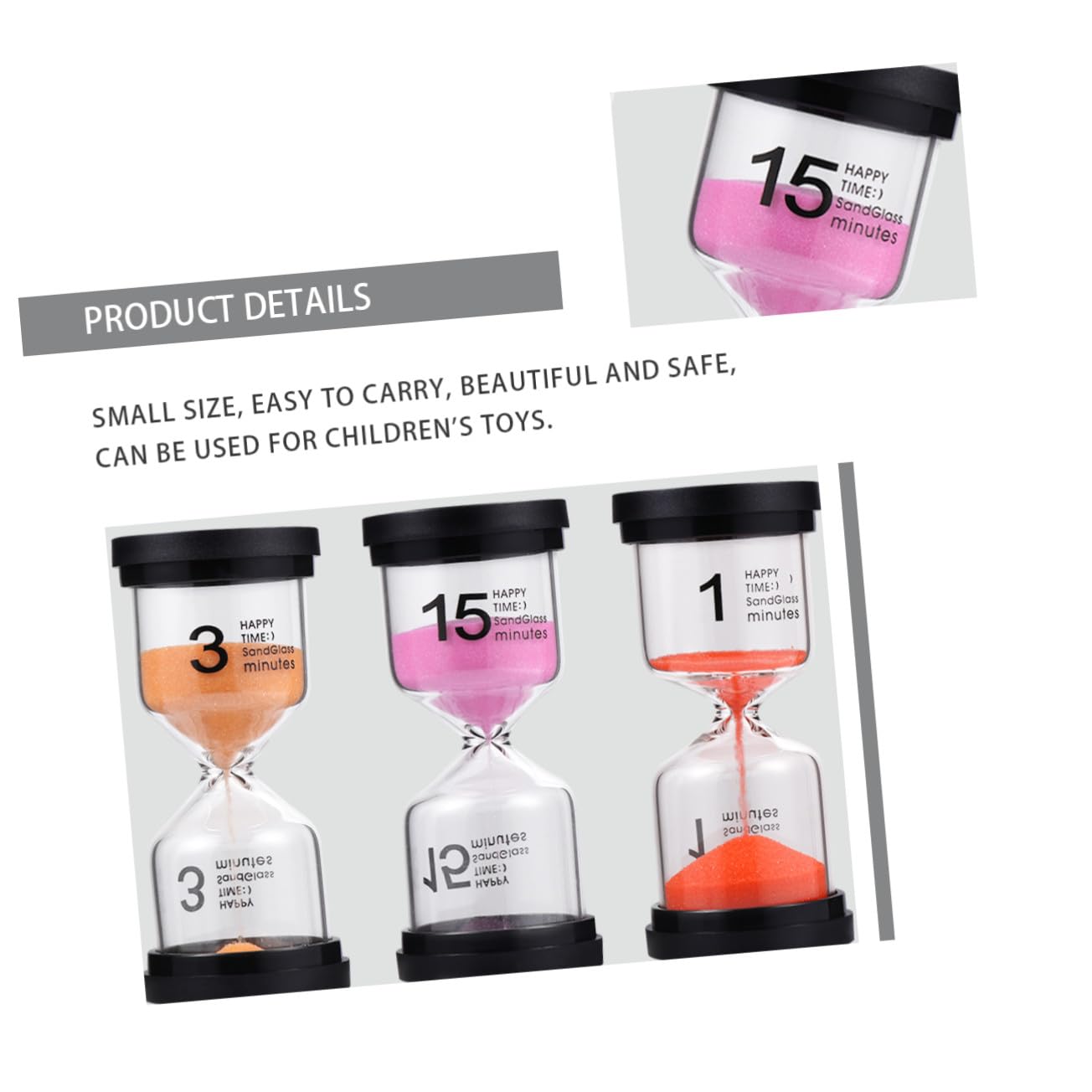 MAGICLULU Orologio A Clessidra in Plastica E Confezione Da 6 Timer Da Tavolo Strumento Di Gestione Del Tempo Per Arredamento Casa Ufficio E Giocattoli Educativi
