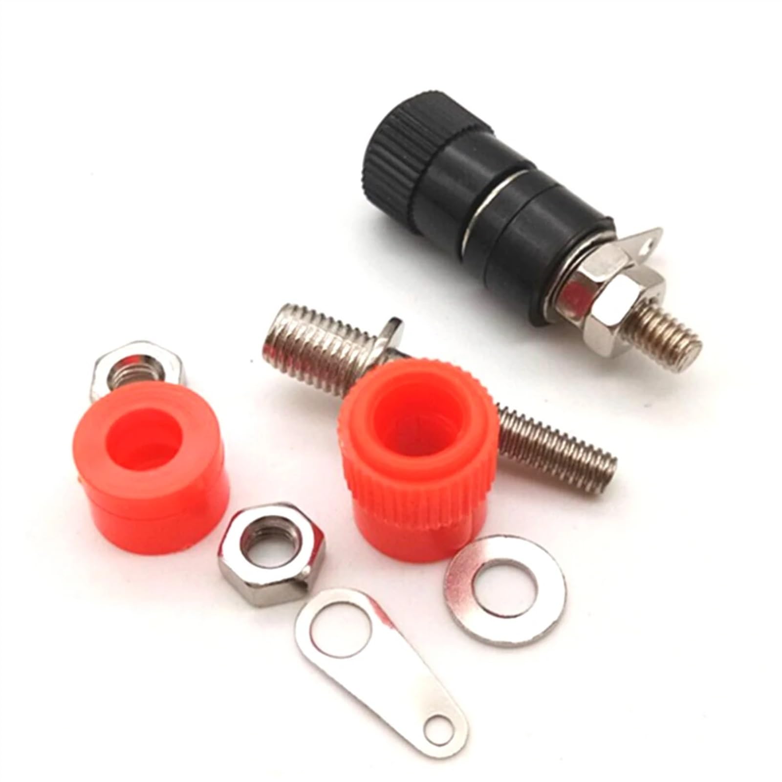 Connecteurs de fiche Banane Rouge et Noir 4mm, 10 pièces, Terminal de câblage PCB for Bloc de Haut-Parleur