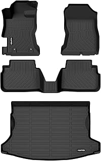Floor Mats & Cargo Liner Set Fit for 2018-2023 Subaru Crosstrek & 2017-2023 Impreza (Not Hybrid Models) All Weather Protection TPE Car Full Set Floor Liners Custom Accessories - Black