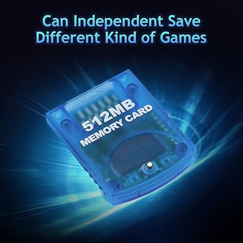 Miniatura 6 de Mcbazel Tarjetas de memoria Gamecube, tarjeta de memoria compatible con Gamecube y consola Wii, color azul, 512 MB (8192 bloques)