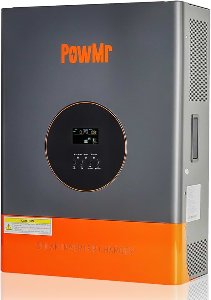 PowMr 10000W Split Phase Solar Inverter 48V to 120V/240V, 30000W Surge, Low-Frequency Inverter Built-in 100A MPPT Controller, Support Solar & AC Input, Off-Grid Home Backup Power
