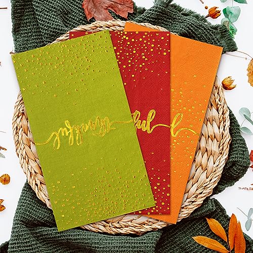 Serviettes de table Action de grâce en papier pour grands repas de famille - 6