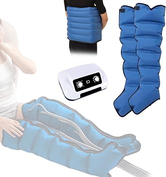 6 Cavity Air Compression Leg Massager Machine, Pressotherapy Boots for Lymphedema Circulation Relax Pain Relief, Professional Full Body Waist Arm Leg Relax Instrument
