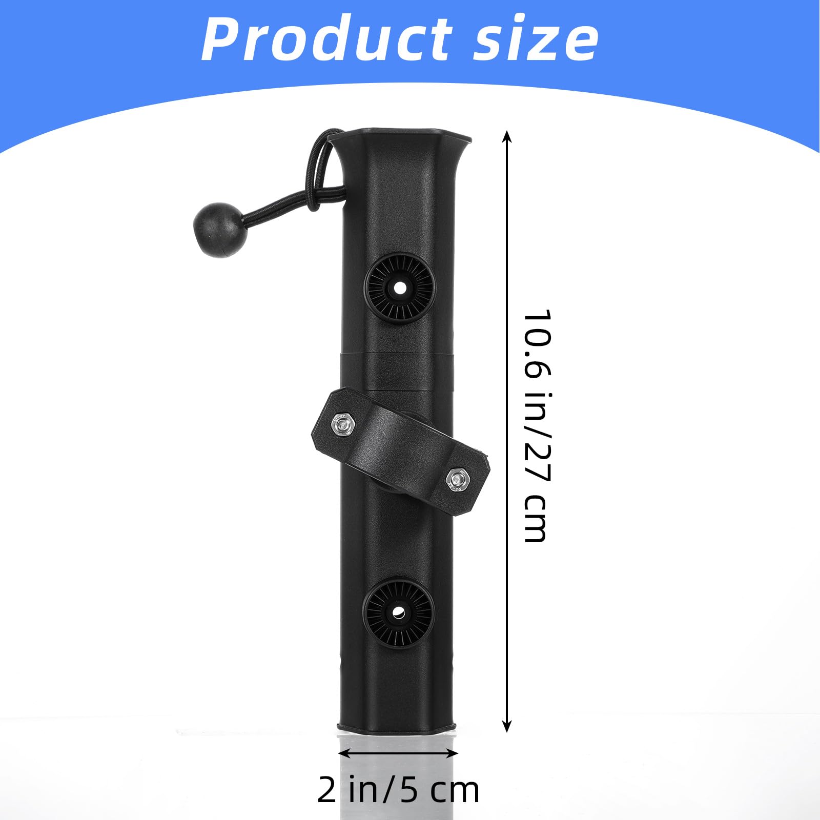 Lee's Clamp-On Rod Holder - White Aluminum - Horizontal Mount - Fits 1.315