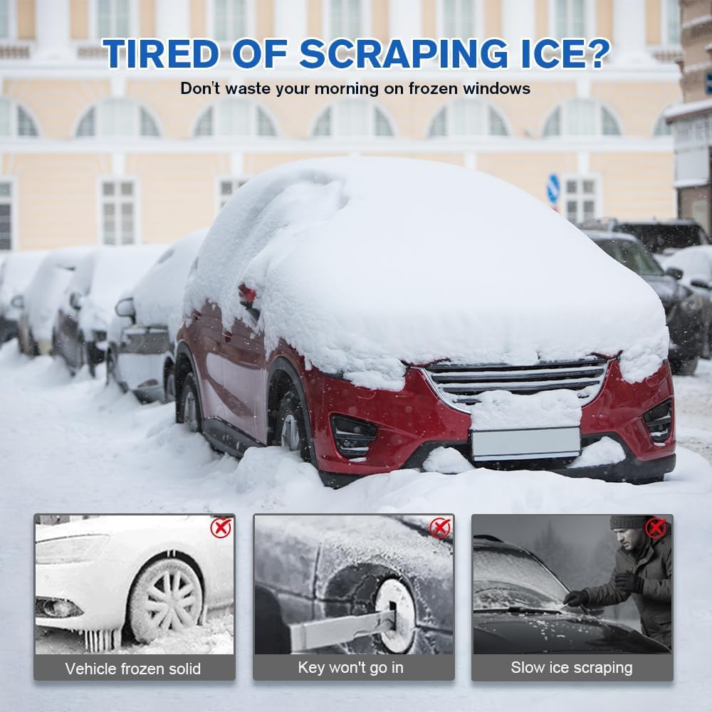 Car Windshield Snow Melting Coating Spray,Windshield De Icer Spray for Winter,Multi-Purpose Car Window Remover Snows Sprays for All Cars (2PC)
