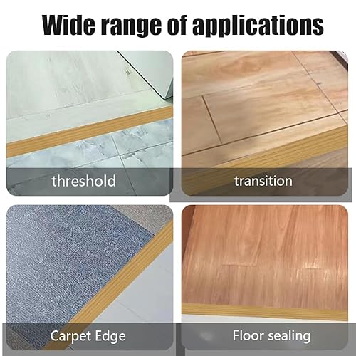 Miniatura 7 de Tira de transición de suelo autoadhesiva, tira de transición de alfombra de PVC a azulejos, tira de transición de suelo flexible de vinilo para tira