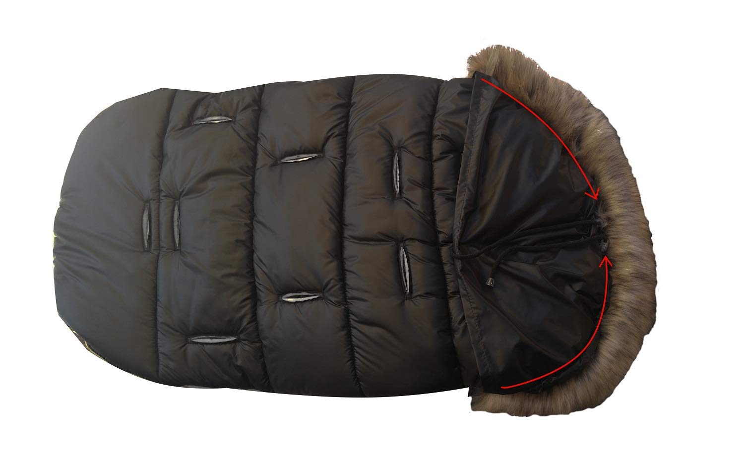 Vizaro - Saco Térmico de Invierno para Carrito o Silla de Paseo Bebé - Abriga y no suda - Gama Alta Premium - Color azul con Forrito Pelusa Gris - H