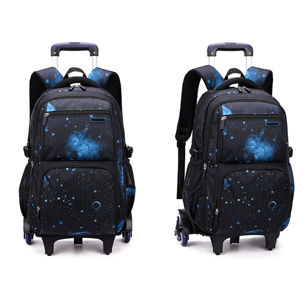 Zaino con Ruote Zaino Trolley Scuola Elementare Media Zaini Carrello Borsa da Viaggio per Ragazzi Ragazze