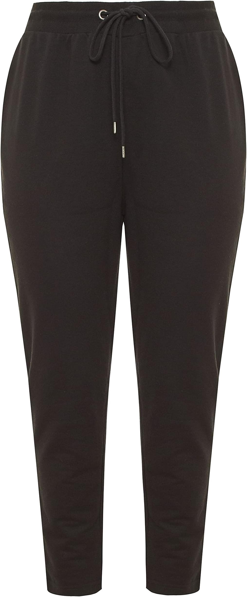 Black Basic Slim Leg Joggers - Women's - Plus Size Curve