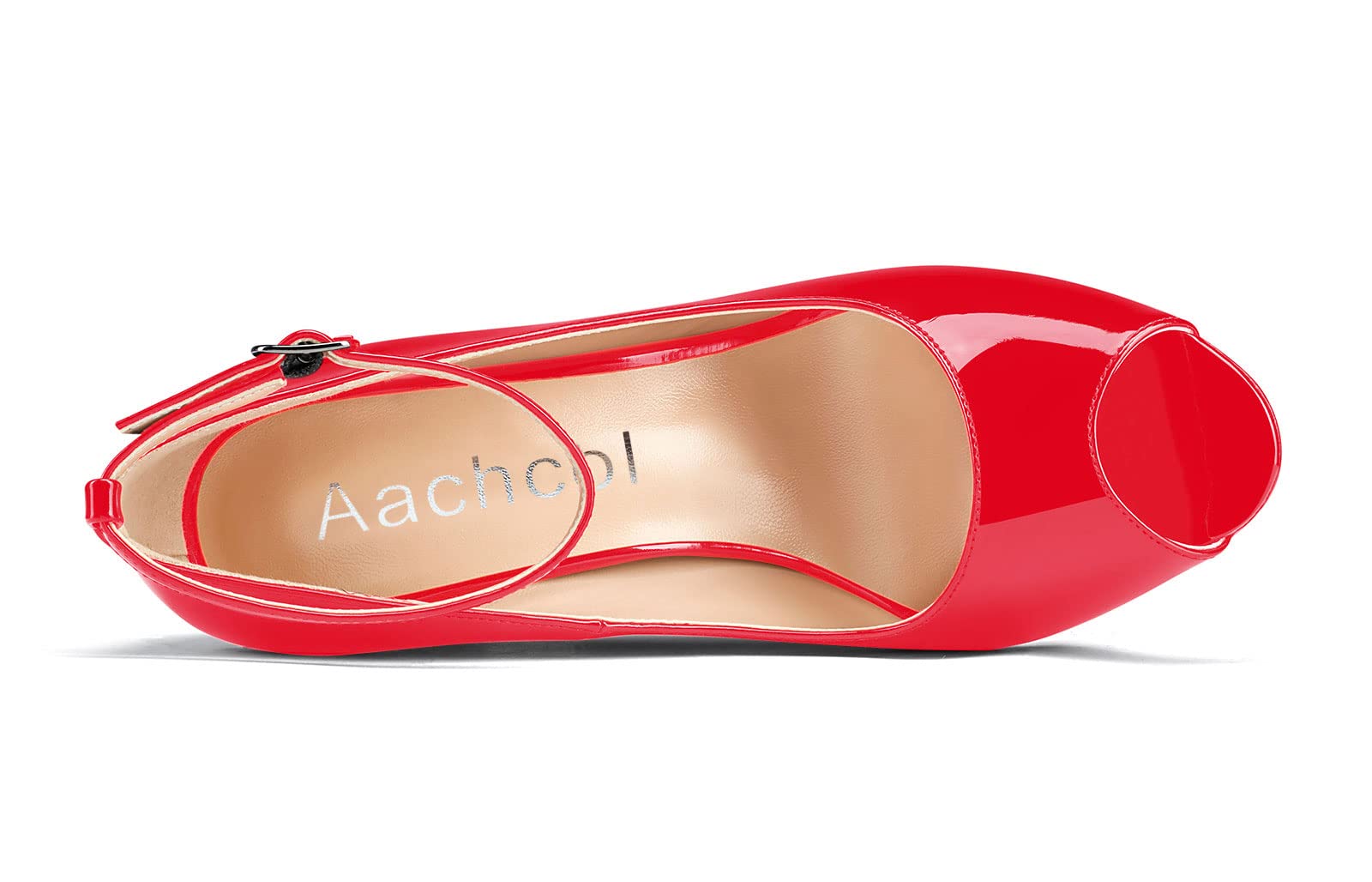 Aachcol Femmes Lanières Cheville Escarpins Aiguille Haut High Talon Heel Ouvert Rond Bout 10 CM