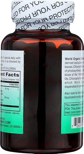 Miniatura 3 de World Organic Clorofila 60MG, 100 CP