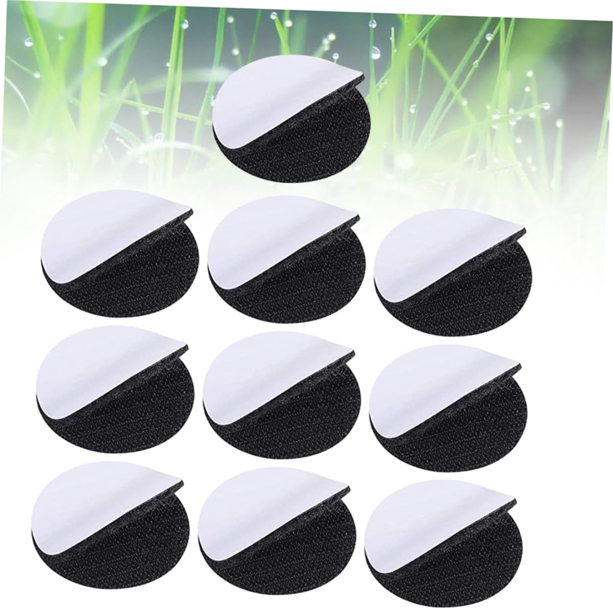 STOBOK 30packs Self Adhesive Dots Round Hook Loop Tape Double Sided Glue Strips Easy Peel and Stick for Wall