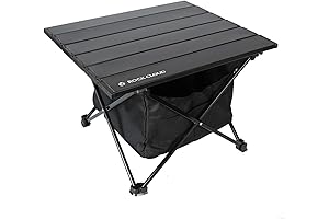 Sturdy Outdoor Companion: Rock Cloud Portable Aluminum Camping Table