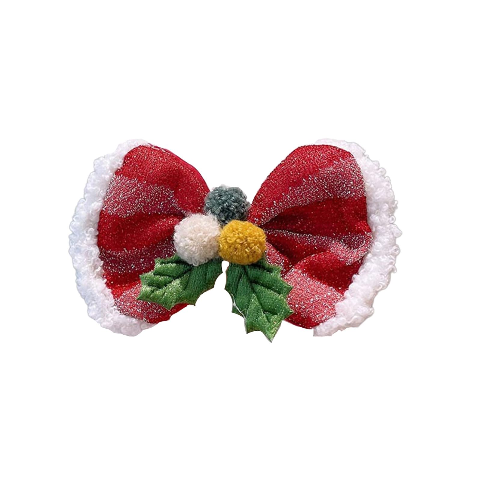 Tsophreniq Christmas Hair Clip Santa Hat Headband Women Girl Bowknot Hairpin Cosplay Headwear for Kids Party Holiday Party Decor Holiday Headband