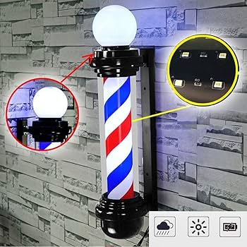 【値下中】サインポール　床屋　dandy salon Amazon.co.jp: WDZD 27'' Barber Pole 68 cm サインポール、白黒