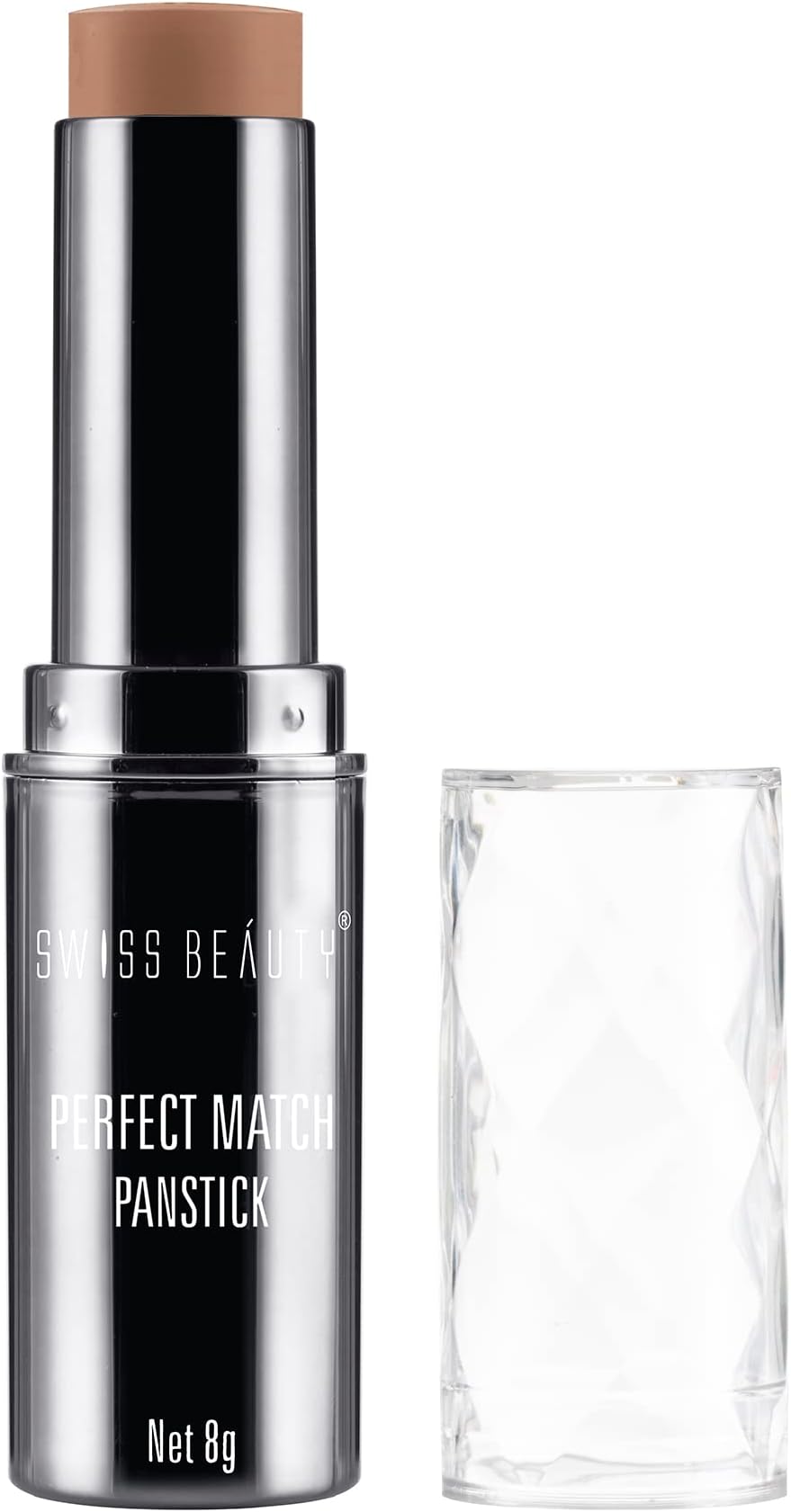 Swiss Beauty Perfect Match Panstick Foundation | Lightweight, Full Coverage Foundation With Natural And Dewy Finish For Face Makeup| Easy To Apply With Hand Stick Applicator | Shade-09, 7.5Gm |