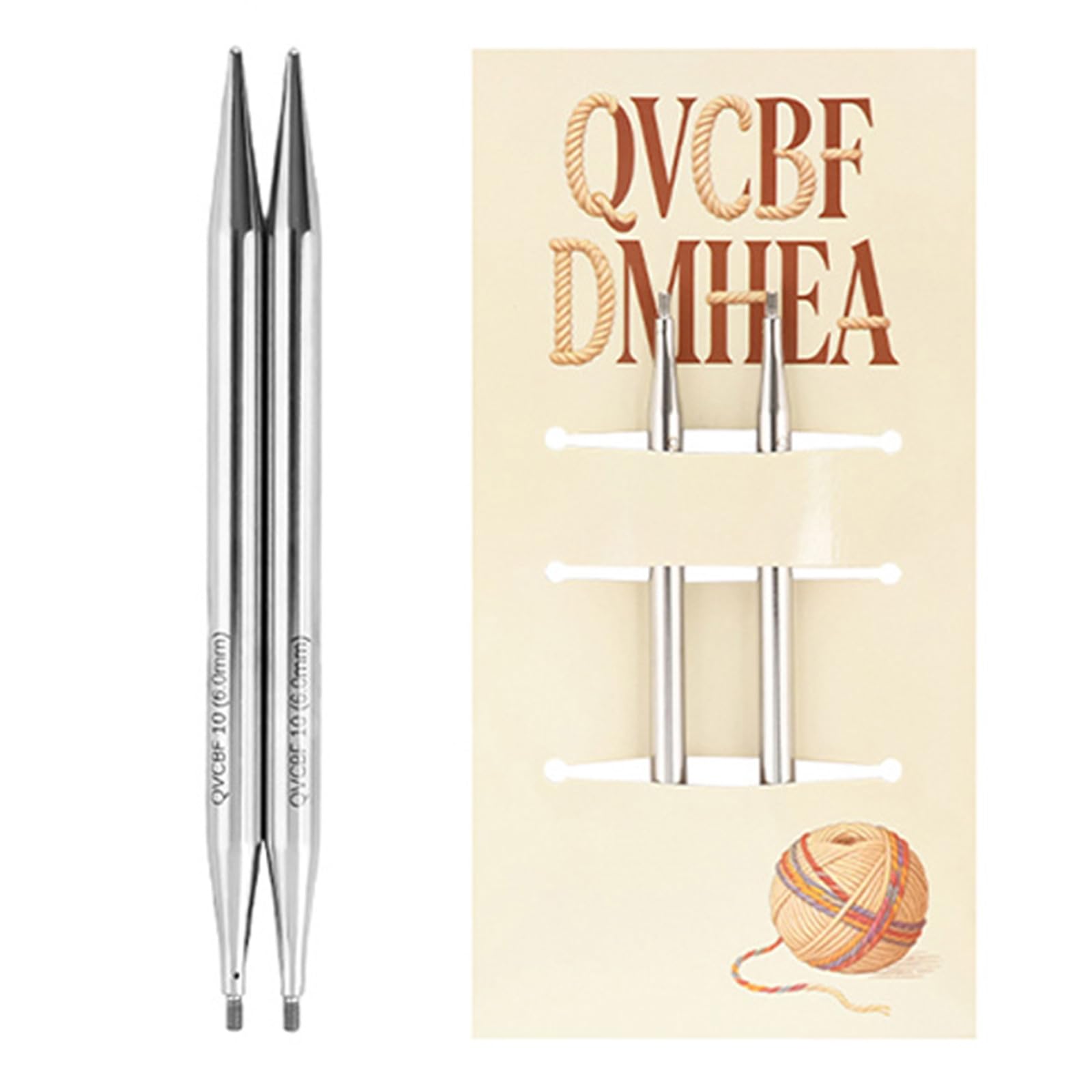 Removable Hollow Circular Needle 10CM Stainless Steel Circular Knitting Needle for Crocheting Weaving Sweater Yarn Craft Knitting Probes