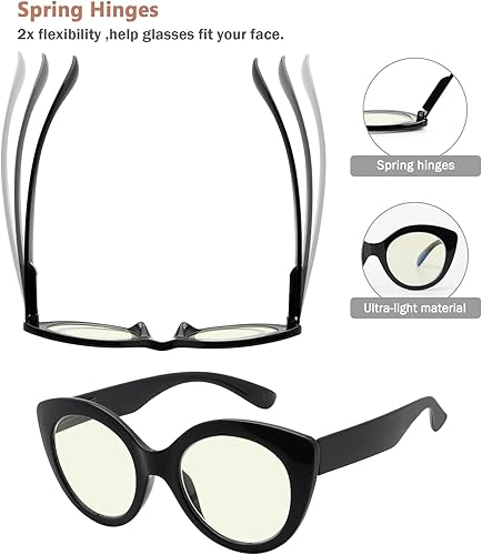 Miniatura 10 de Eyekepper Paquete de 4 lentes de lectura redondos para mujer con marco grande +1.50