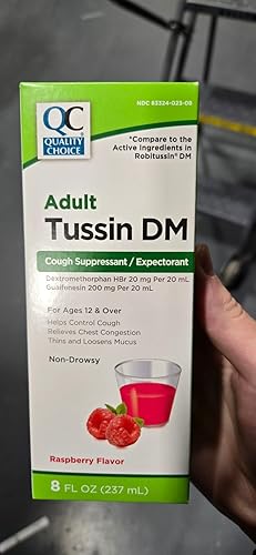 Miniatura 6 de Quality Choice Tussin Dm - Supresor para la tos, sabor a frambuesa, 8 onzas líquidas (8.0 fl oz)