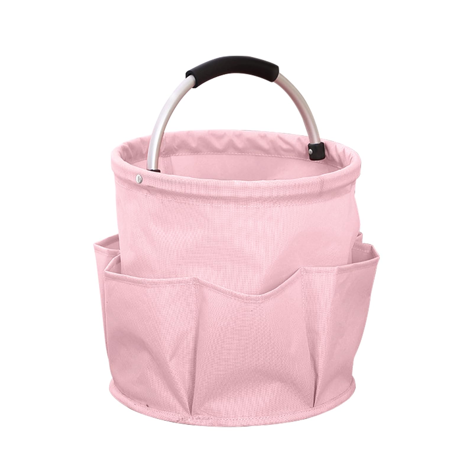 CheurYae Tool Bag,Collapsible Garden Small Tools Bag,Portable Multi Cleaning Organiser Caddy,Bucket Tool Bag with Handle (pink)
