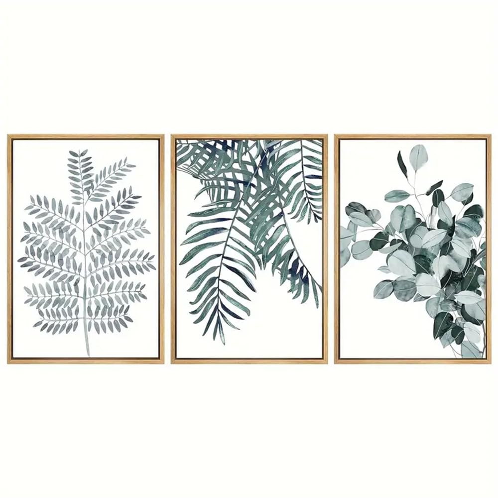 WBYZAC Botanical Posters-Canvas Print Wall Art Set Forest Watercolor Plants Nature Floral Illustrations Modern Art Chic for Living Room, Bedroom, Office Decor-60 * 80cm*3PCS (No Frame)