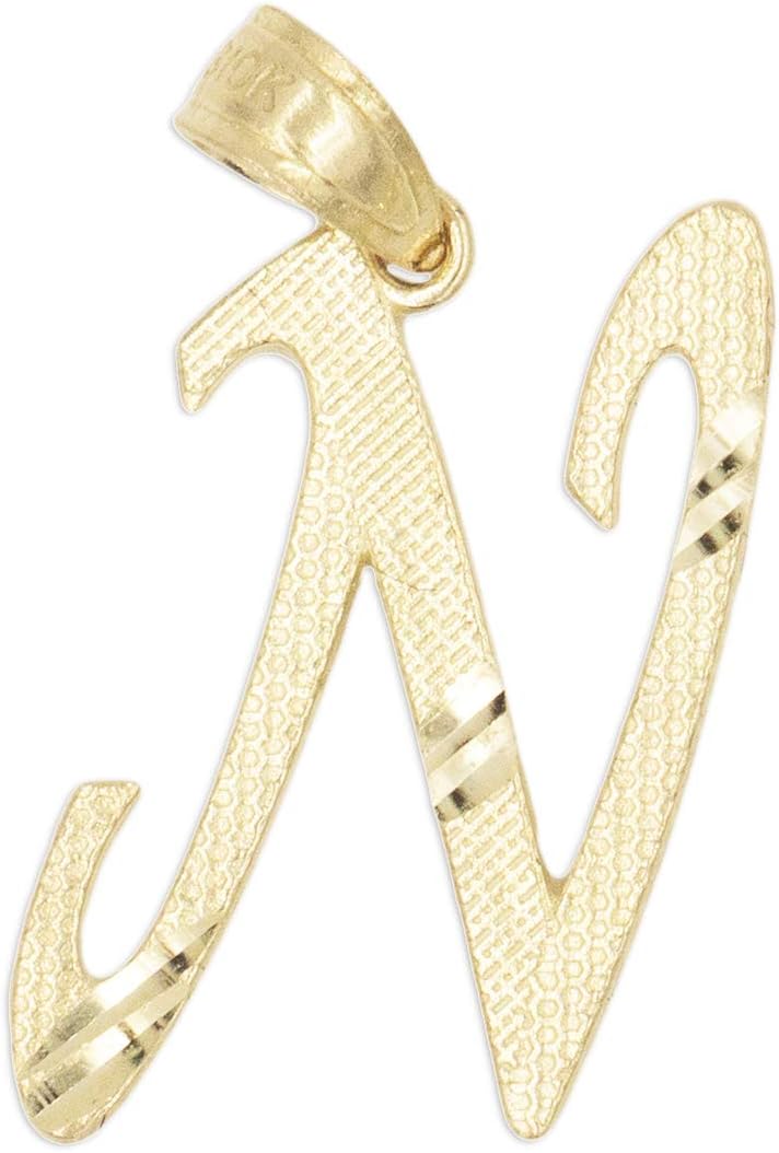 10k Gold Initial Pendant