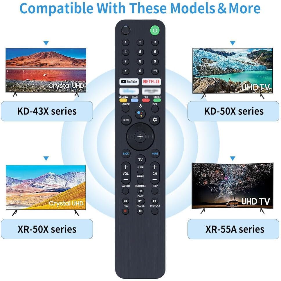 Telecomando Universale Di Ricambio Per TV Sony RMF-TX810U - Compatibile Con KD-43X77L, XR-77A80L E Altri Modelli Selezionati
