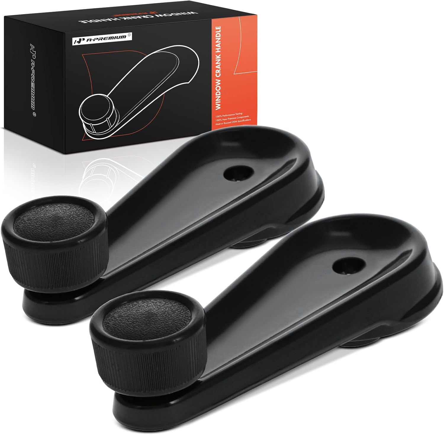 A-Premium Window Crank Handles - Driver and Passenger Side, Set of 2